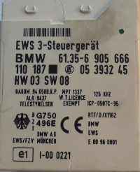 BMW 320 EWS 3-Steuergerat 61.35-6 905 666 110187