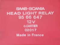 4566647 12V G.Cartier 02017 Head Light Relay